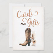 ウェスタン素朴ウェディングカードとギフトサイン 招待状 (正面)