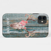 ウェスタン素朴ウッドディアースカル Case-Mate iPhoneケース (裏面(横))