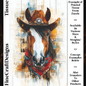 ウェスタン素朴カウボーイホースポートレートDE2デクページ 薄葉紙