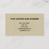 ウェスタン素朴カントリーウッドバーンランタン 名刺 (裏面)