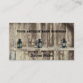 ウェスタン素朴カントリーウッドバーンランタン 名刺 (正面)