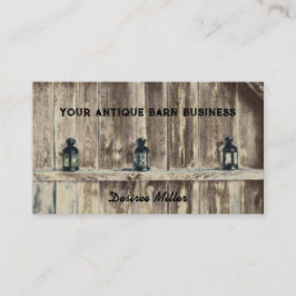 ウェスタン素朴カントリーウッドバーンランタン 名刺