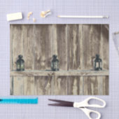 ウェスタン素朴カントリーウッドバーンランタン 薄葉紙 (クラフト)