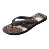 ウェスタン素朴カントリーカウボーイ女性のカーボーイスタイル ビーチサンダル (アングル)