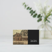 ウェスタン素朴カントリーファームハウスシックレッドバーン 名刺 (スタンド正面)