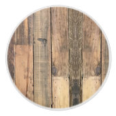 ウェスタン素朴カントリーファームハウスブラウンバーンウッド セラミックノブ (正面)