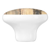 ウェスタン素朴カントリーファームハウスブラウンバーンウッド セラミックノブ (側面)