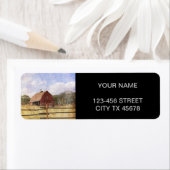 ウェスタン素朴カントリーファームレッド初期のバーン ラベル (インサイチュ)