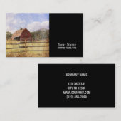 ウェスタン素朴カントリーファームレッド初期のバーン 名刺 (正面/裏面)