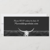 ウェスタン素朴カントリーブラックアンドホワイトブルスカル (正面)