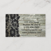 ウェスタン素朴カントリーブラックレースバーンウッド 名刺 (裏面)