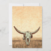 ウェスタン素朴カントリーブルスカル 招待状 (裏面)