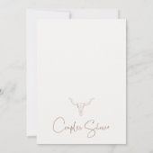 ウェスタン素朴カントリーロデオカップルズシャワーブライダル 招待状 (裏面)