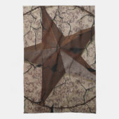 ウェスタン素朴カントリー初期のテキサス州スター キッチンタオル (縦)