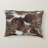 ウェスタン素朴カントリー牛革ターコイズ名 アクセントクッション (裏面)