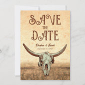 ウェスタン素朴カントリーRodeo日付を保存 招待状 (正面)