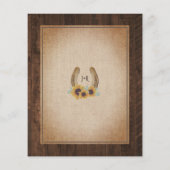 ウェスタン素朴サンフラワーズ結婚式招待状 (裏面)