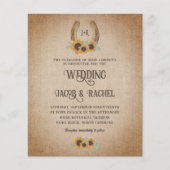 ウェスタン素朴サンフラワーズ結婚式招待状 (正面)