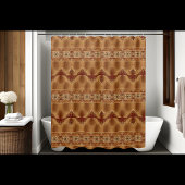 ウェスタン素朴シャワーカーテン水平スタイル シャワーカーテン