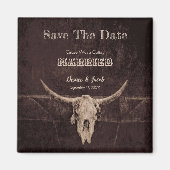 ウェスタン素朴スのヴィンテージが日付を保存 マグネット (正面)