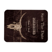 ウェスタン素朴スのヴィンテージが日付を保存 マグネット (横)