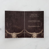 ウェスタン素朴スのヴィンテージが日付を保存 案内状 (内部)