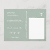 ウェスタン素朴スカルセージ緑の日付を保存 ポストカード (裏面)