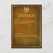 ウェスタン素朴スホースシューブラウン&金ゴールド詳細 エンクロージャーカード (正面)