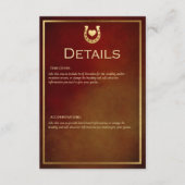 ウェスタン素朴スホースシューブルゴーニュ&金ゴールド詳細 エンクロージャーカード (正面)