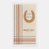 ウェスタン素朴スホースシューベビーシャワーナプキン (正面)