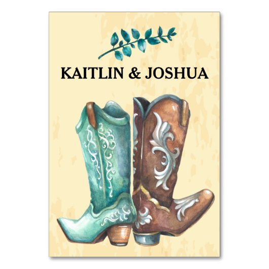 ウェスタン素朴ス結婚の💍カスタムフォトテーブル番号 テーブルナンバー (裏面)