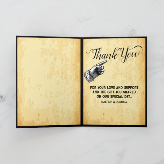 ウェスタン素朴ス結婚の🤠カントリーチャーム サンキューカード (内部)