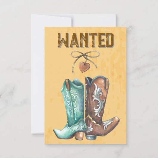 ウェスタン素朴ス結婚の🤠カントリーチャーム 招待状 (裏面)