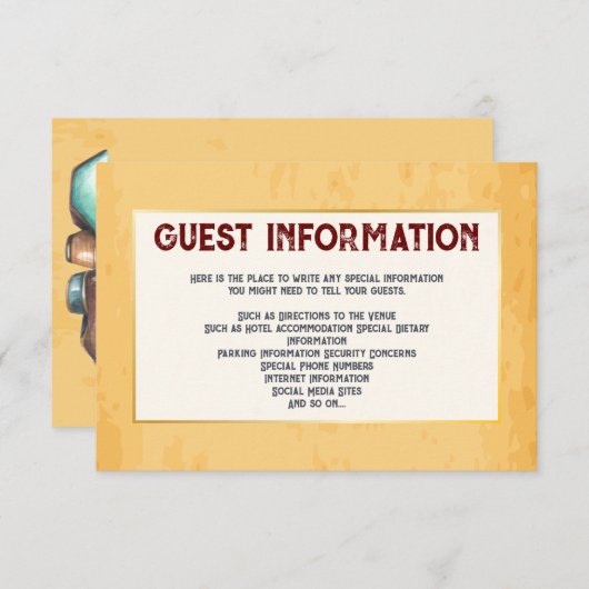 ウェスタン素朴ス結婚の🤠カントリーチャーム 招待状 (正面/裏面)