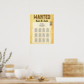 ウェスタン素朴ス結婚の🤠シーティングチャート ポスター (キッチン)