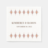 ウェスタン素朴ス結婚カクテルナプキン スタンダードカクテルナプキン (正面)