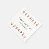 ウェスタン素朴ス結婚カクテルナプキン スタンダードカクテルナプキン (角)