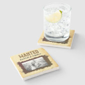 ウェスタン素朴ズ結婚の🤠 WANTED Photo ストーンコースター (横)