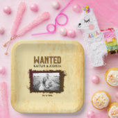 ウェスタン素朴ズ結婚の🤠 WANTED Photo ペーパープレート (パーティー)