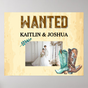 ウェスタン素朴ズ結婚の🤠 WANTED Photo ポスター