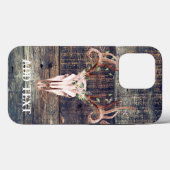 ウェスタン素朴ターコイズウッドディアースカル Case-Mate iPhoneケース (裏面 (横))