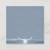 ウェスタン素朴ダスティブルーホワイトブルスカルRSVP エンクロージャーカード (裏面)