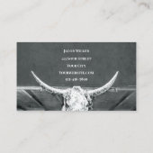 ウェスタン素朴チャコールグレーホワイトブルカウズスカル 名刺 (裏面)