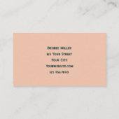 ウェスタン素朴ティール（緑がかった色）タンサンフラワーズブルスカル 名刺 (裏面)