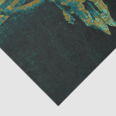 ウェスタン素朴ティール（緑がかった色）タンヴィンテージブルスカルスクリプト 薄葉紙 (詳細)