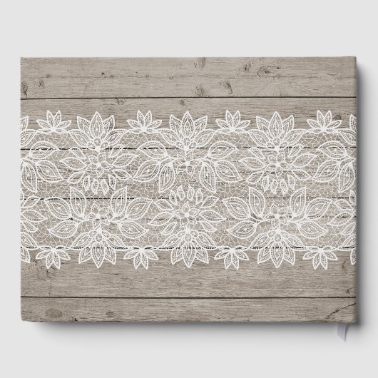 ウェスタン素朴テーマ結婚ズゲストブック ゲストブック (裏面)