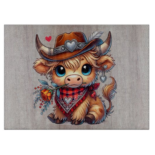 ウェスタン素朴ハイランドカーフ カッティングボード (正面)