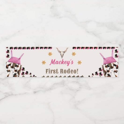 ウェスタン素朴バースデーパーティー水ボトルラベル ペットボトルラベル (シングルラベル)