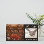 ウェスタン素朴バーンウッドホースシュー結婚ズ サンキューカード (スタンド正面)
