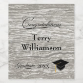 ウェスタン素朴バーンボード卒業パーティー ワインラベル (シングルラベル)